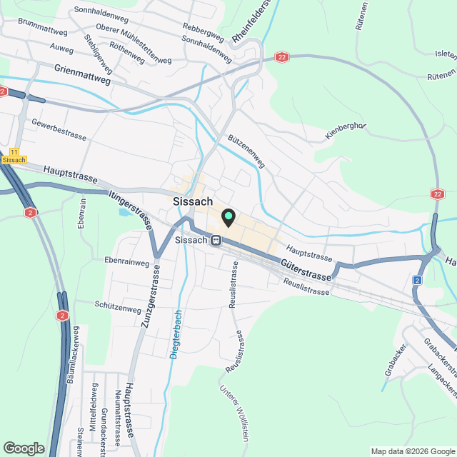 Moderne 4.5-Zimmer-Neubau-Wohnung in Sissach - Karte