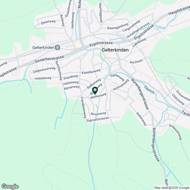 Neubauwohnung 4.5Zimmer Gelterkinden - Karte