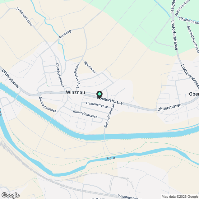 Helle, moderne 2.5-Zimmer-Wohnung mit riesigem 28m² Balkon & Weitsicht in Winznau - Karte