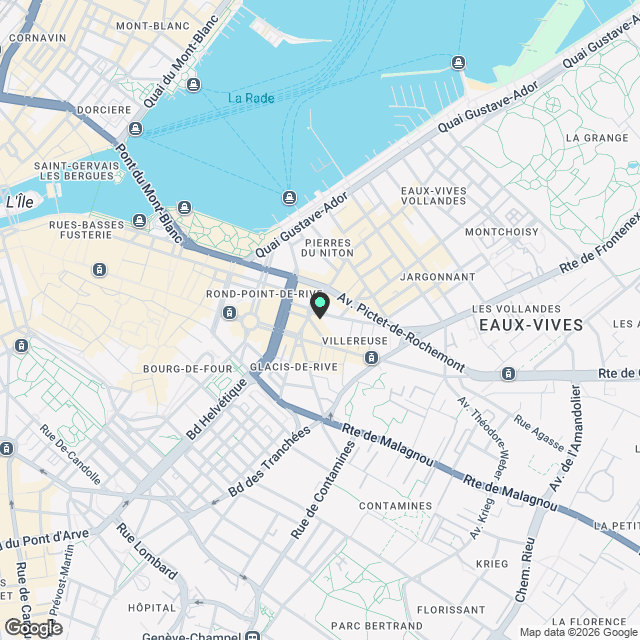 modern appartement Eaux-Vives - Karte