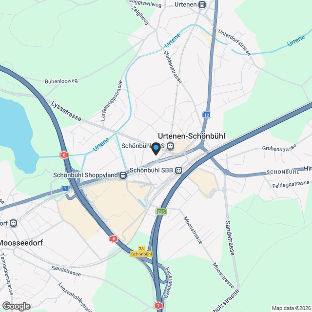 NEUBAU Viermoos - Wohnen an bester Zentrumslage von Urtenen-Schönbühl - Karte