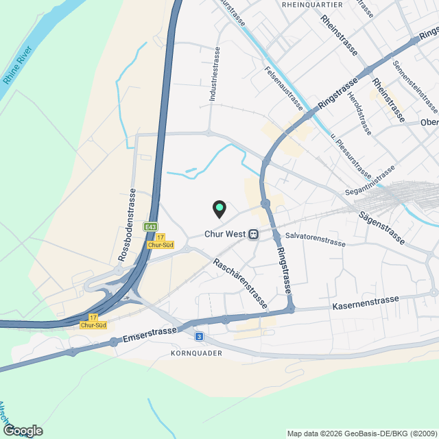 «Churavita» Chur – Erstbezug: Exklusive 3.5-Zimmer-Wohnung mit Südterrasse - Karte