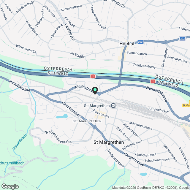 Wohnung in St. Margrethen SG - Karte