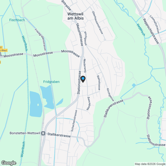 3 exklusive Eigentumswohnungen in Wettswil - Karte
