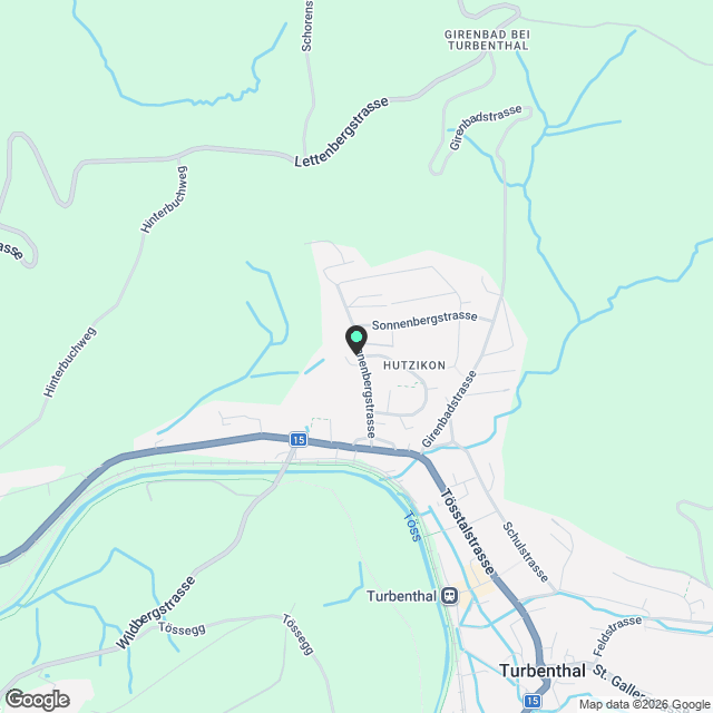 Moderne 2.5-Zimmer-Maisonette-Dachwohnung in Turbenthal - Karte