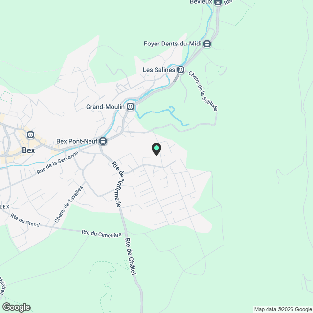 Bex : à louer magnifique appartement de 3.5 pièces lumineux avec balcon - Karte