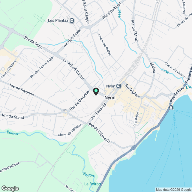 Centre ville de Nyon: appartement moderne de 2,5 pièces avec balcon - Karte