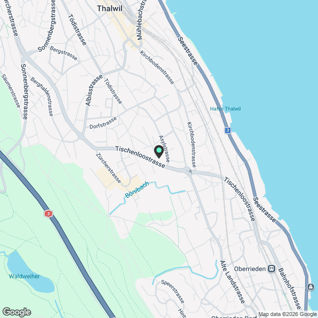 Erstvermietung 3.5-Zimmer-Wohnung nach Sanierung in Thalwil - Karte