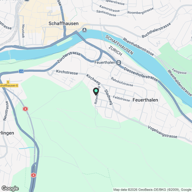 4.5-Zimmer-Neubauwohnung im Projekt "Am Rütenenweg" in Feuerthalen - Karte