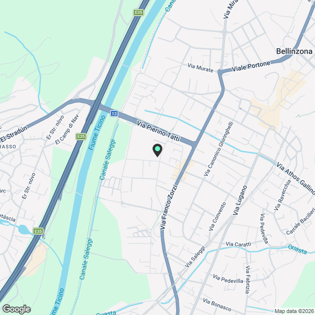 Moderno appartamento 3.5 locali di nuova costruzione a Bellinzona - Karte