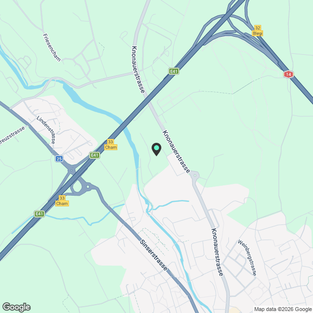 Charming 2.5-Room Apartment with Balcony and Panoramic View in Cham - Karte