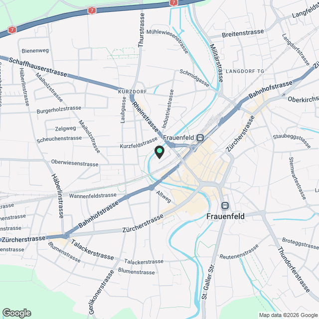 Moderne 2.5-Zimmer-Dachwohnung in Frauenfeld - Karte