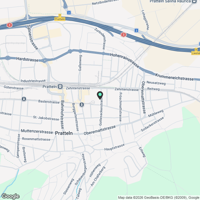 Wo wohnen neu beginnt: Neubauwohnung in Pratteln - Karte