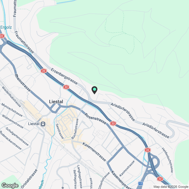 ERSTVERMIETUNG IN LIESTAL - jede Wohnung mit eigenem Waschturm - Karte