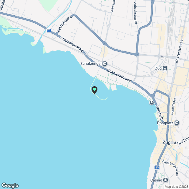 Moderne 3-Zimmer-Wohnung mit Balkon und Garage in Zug - Karte