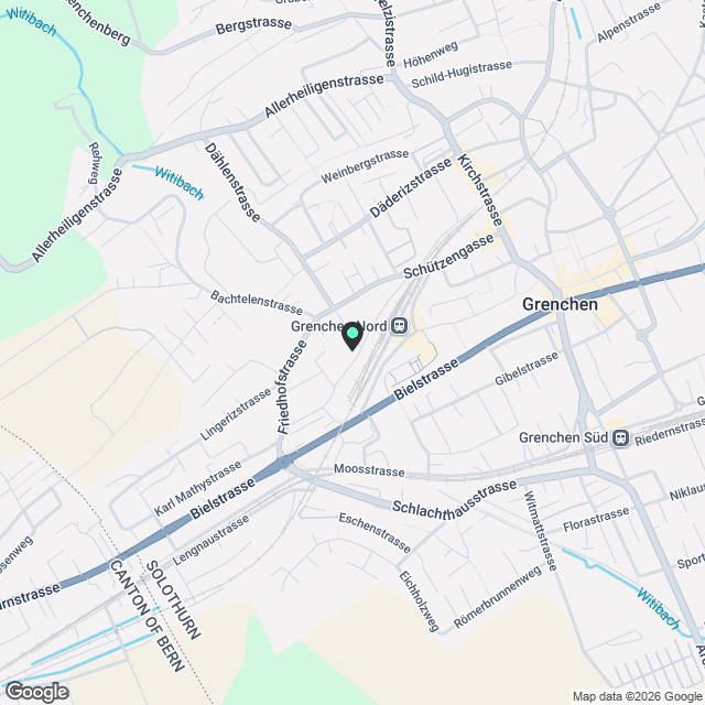 Moderne 2.5-Zimmer-Wohnung in Grenchen mieten - Karte