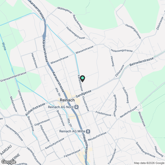 Moderne Studiowohnung in Reinach AG - Karte