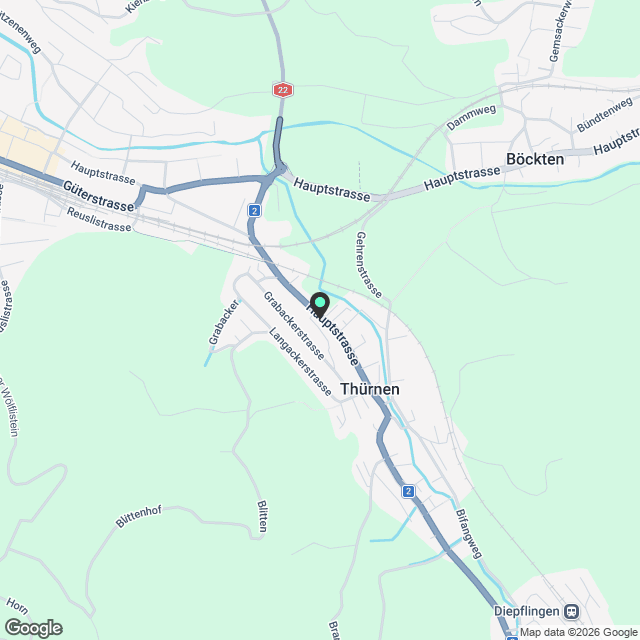 Moderne 2,5-Zimmer-Wohnung in Thürnen - Karte