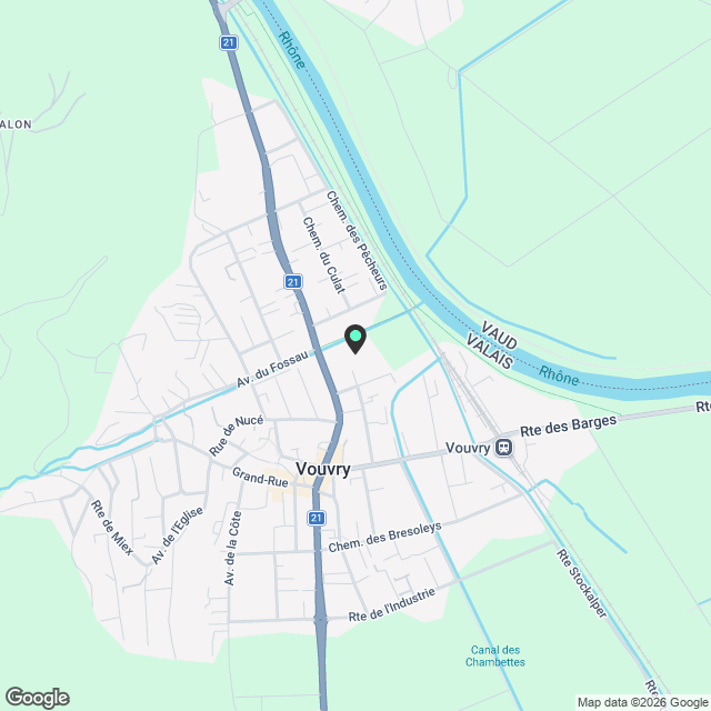 Magnifique appartement moderne de 2.5 pièces avec grande terrasse à Vouvry - Karte