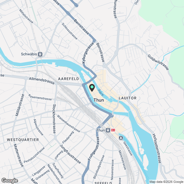 Moderne Wohnung mit grosser Terrasse direkt an der Aare - Karte