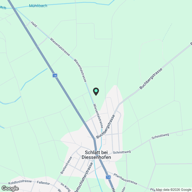 Haus mit grossem Garten zu vermieten ab 1. Septemer 2026 - Karte