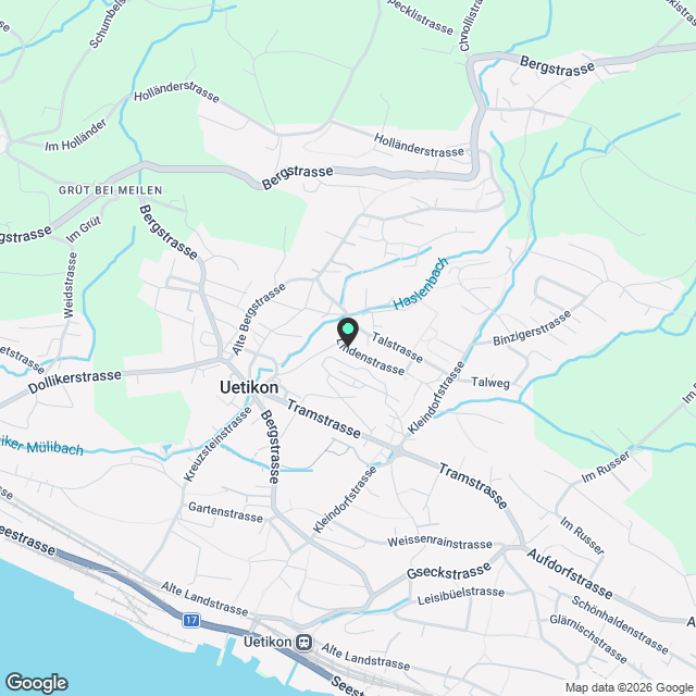 Exklusive 4.5-Zimmer-Duplex-Wohnung mit Seeblick in Uetikon am See - Karte