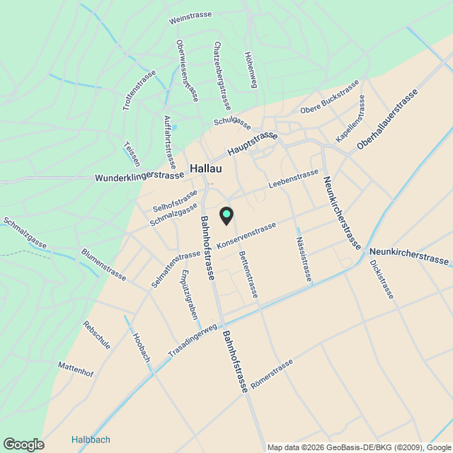 Willkommen im Neubauprojekt Hagaarte in Hallau - Karte