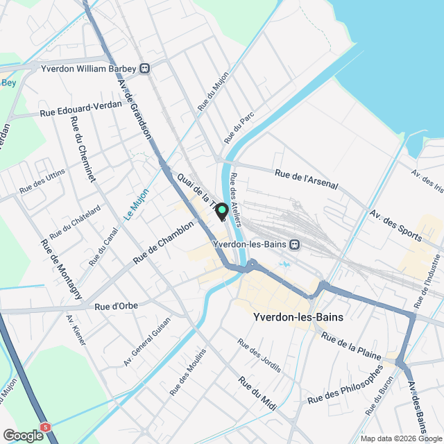 Appartement sous les toits 2.5 pièces avec vue exceptionnelle à Yverdon-les-Bains - Karte