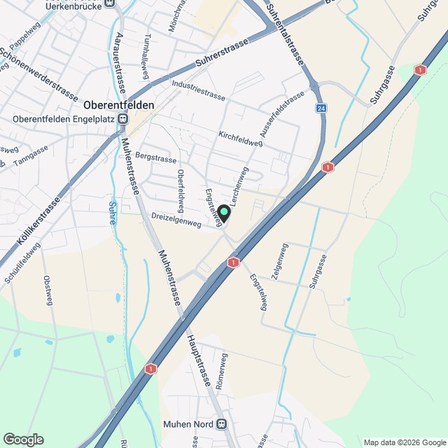 Moderne 2.5-Zimmer-Wohnung in Oberentfelden - Neubau 2025 - Karte