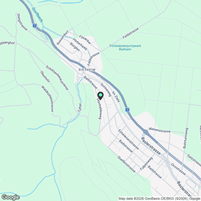 Neubau 5.5 Zimmer Eckeinfamilienhaus - Karte