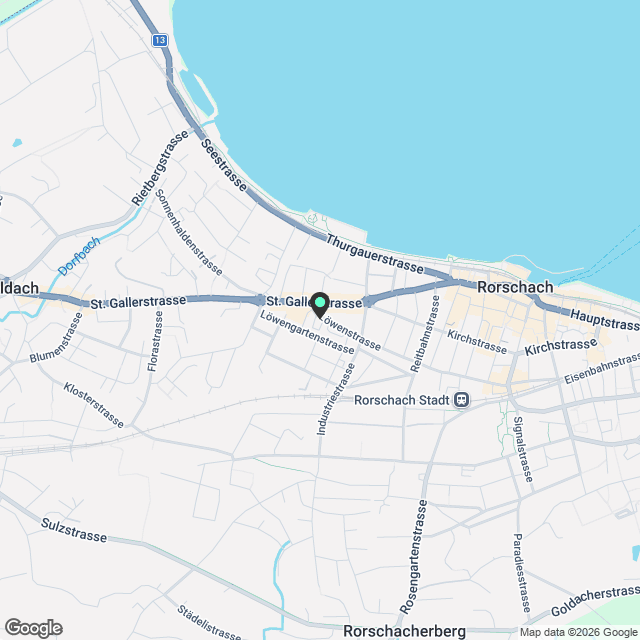 Wohnen im schönen Stadtleben Rorschach - Karte