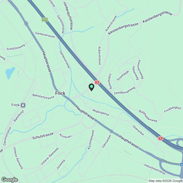 ERSTVERMIETUNG im Zentrum von Frick - 4.5 Zimmer-Attikawohnung - Karte