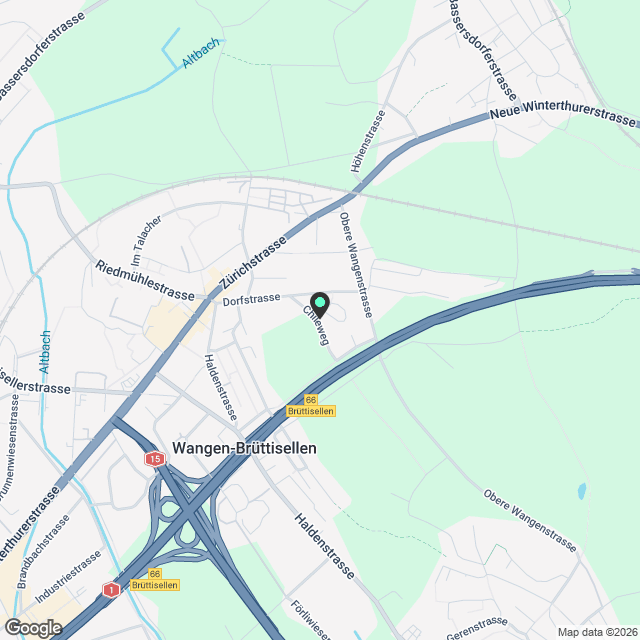 Moderne 3.5-Zimmer-Loft-Wohnung in Wangen-Brüttisellen - Karte