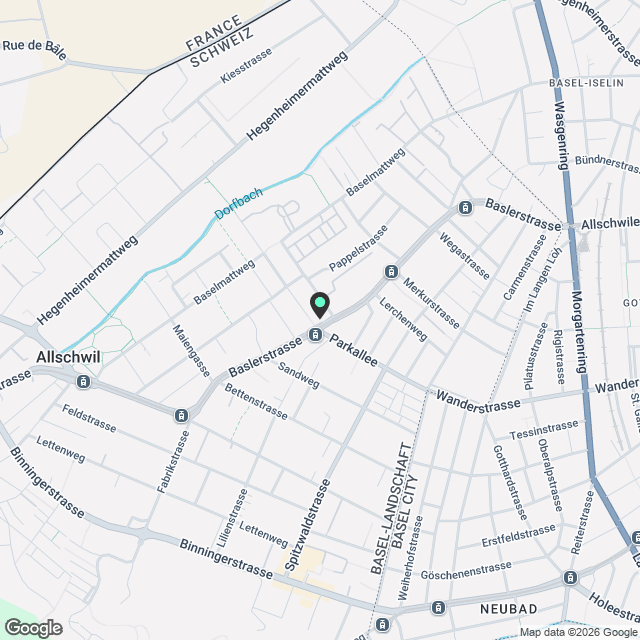 moderne Neubauwohnung in Allschwil - Karte