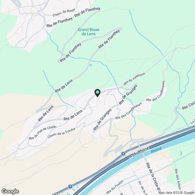 Attique vue panoramique à Flanthey –  entre vignobles, montagnes et qualité de vie - Karte