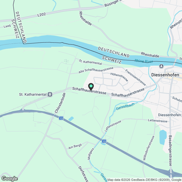 Moderne 3-Zimmer-Duplex-Wohnung in Diessenhofen - Karte