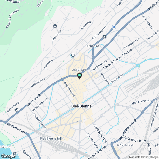 Appartement moderne de 2,5 pièces avec balcon à Biel/Bienne - Karte