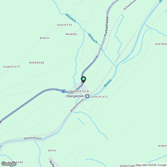 3.5-Zimmer-Wohnung mit Walliser Charakter – möbliert möglich – 3988 Obergesteln - Karte