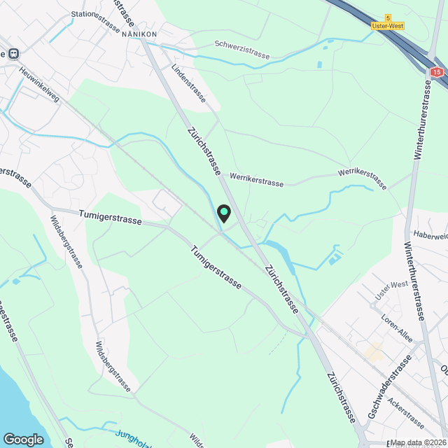 Moderne 5.5-Zimmer-Doppelhaushälfte in ruhiger Lage von Nänikon - Karte