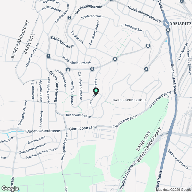 Neubauwohnung auf dem Bruderholz in Basel - Karte