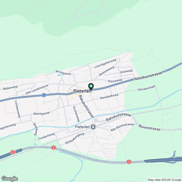 Moderne und helle 3.5-Zimmerwohnung mit grossem Balkon in Pieterlen - Karte