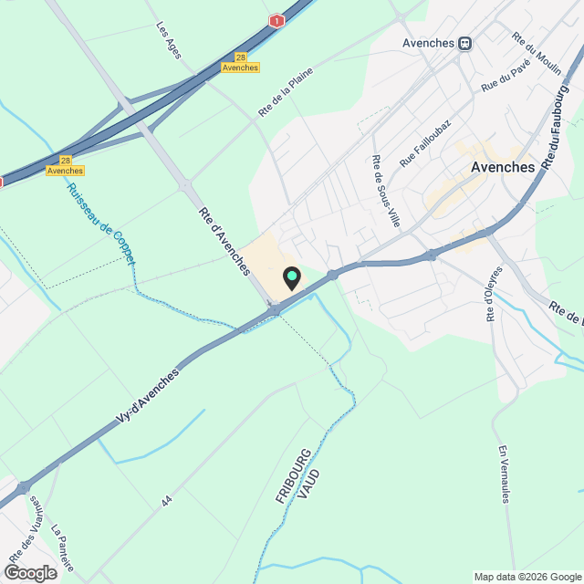 Magnifique attique meublé de 2,5 pièces avec terrasse de 65 m² à Avenches - Karte