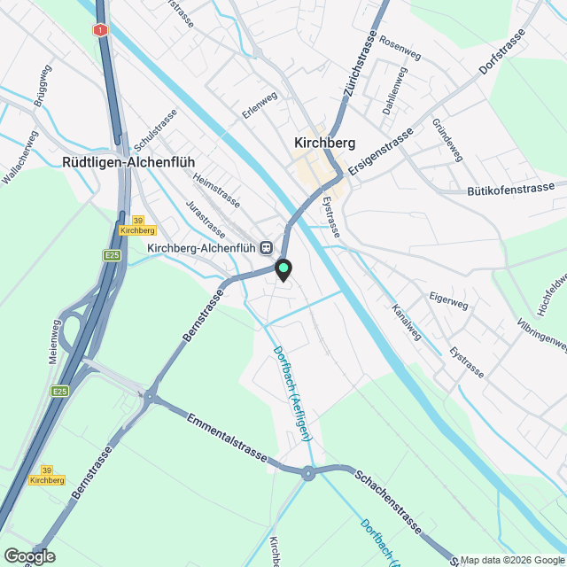 Erstvermietung: Überbauung Kräuchi Areal Modernes Wohnen an der Emme - Karte