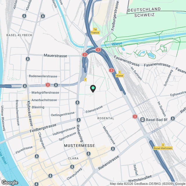 Basel-Erlenmatt - Design-Apartment im modernen Erlenmattquartier - Karte