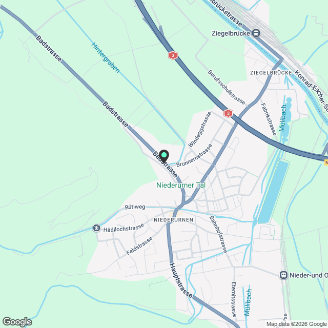 Moderne 3.5-Zimmer-Wohnung mit Balkon in Niederurnen, Glarus Nord - Karte