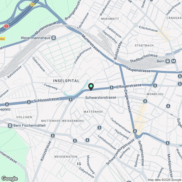 Erstvermietung 3-Zimmer-Dachwohnung in Bern mit Lift und Garagenplatz - Karte