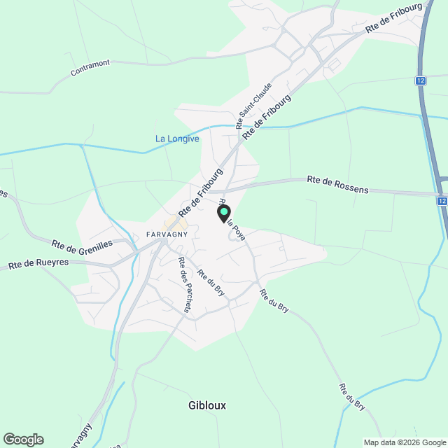 Appartement neuf de 2.5 pièces au 2ème étage à Farvagny - Karte