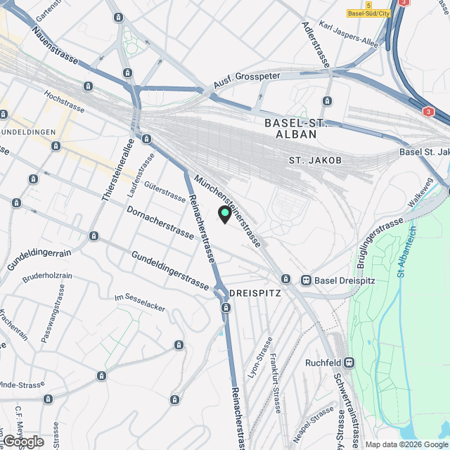 Wohnen direkt am Rhein (St. Alban-Tal) - Karte