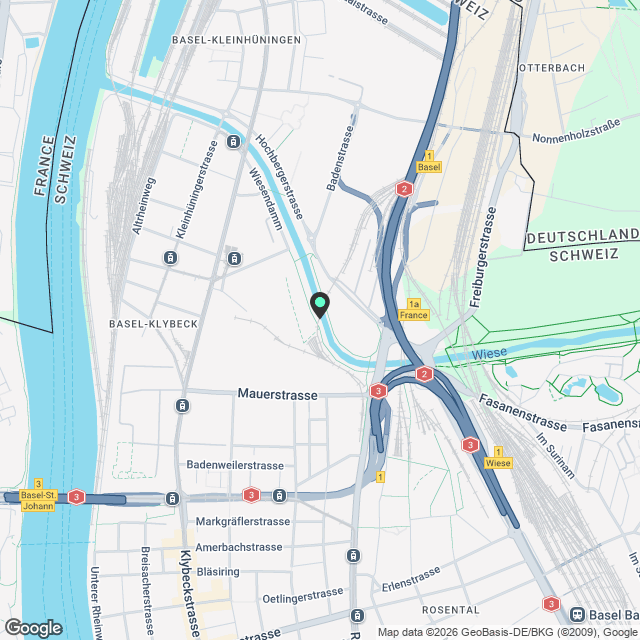 modernes Studio im Klybeck - Karte