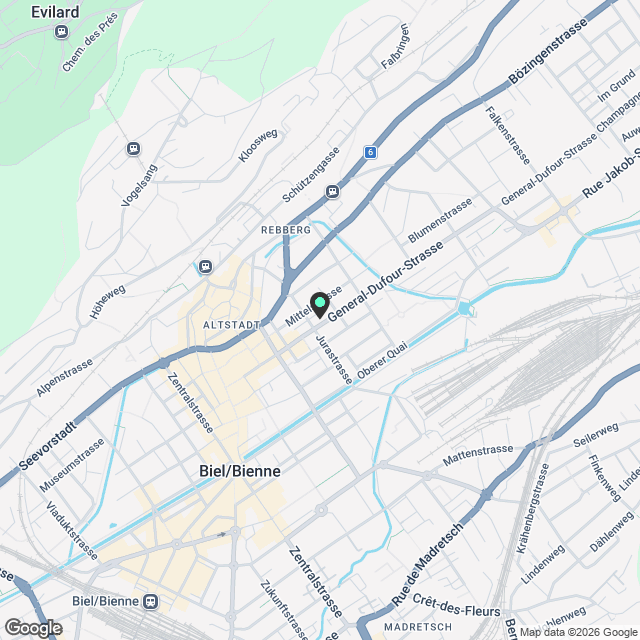 3-Zimmerwohnung General-Dufourstrasse 51/Aussen PP - Karte